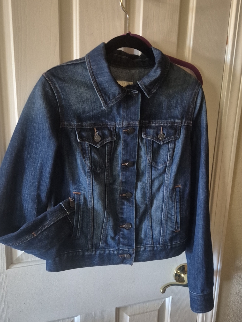Classic Women's Dark Blue Denim Jacket Old NAVY Med